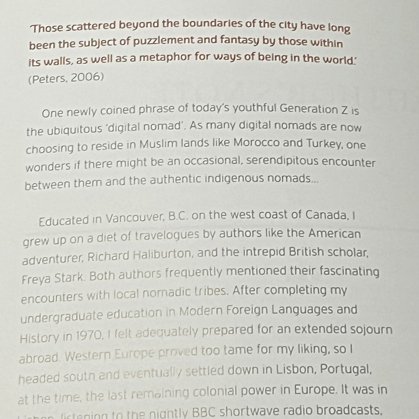 Encounters with Muslim Nomads