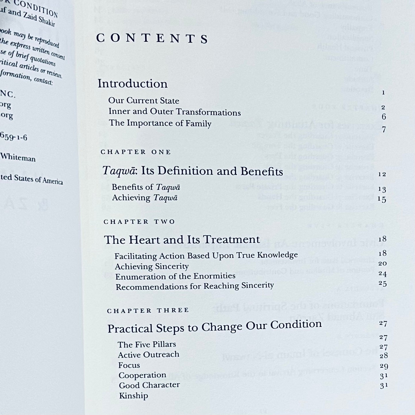 Agenda to Change Our Condition