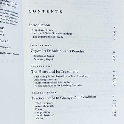 Agenda to Change Our Condition