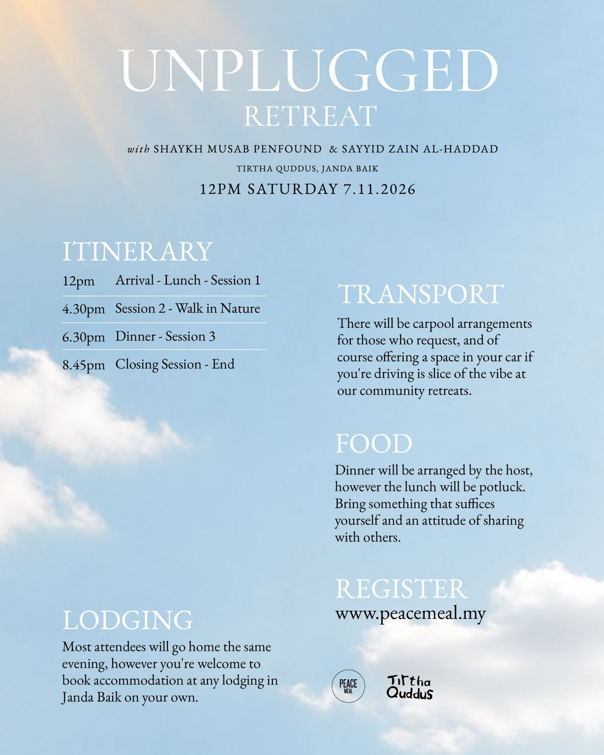 Unplugged Retreat - 7 November 2026
