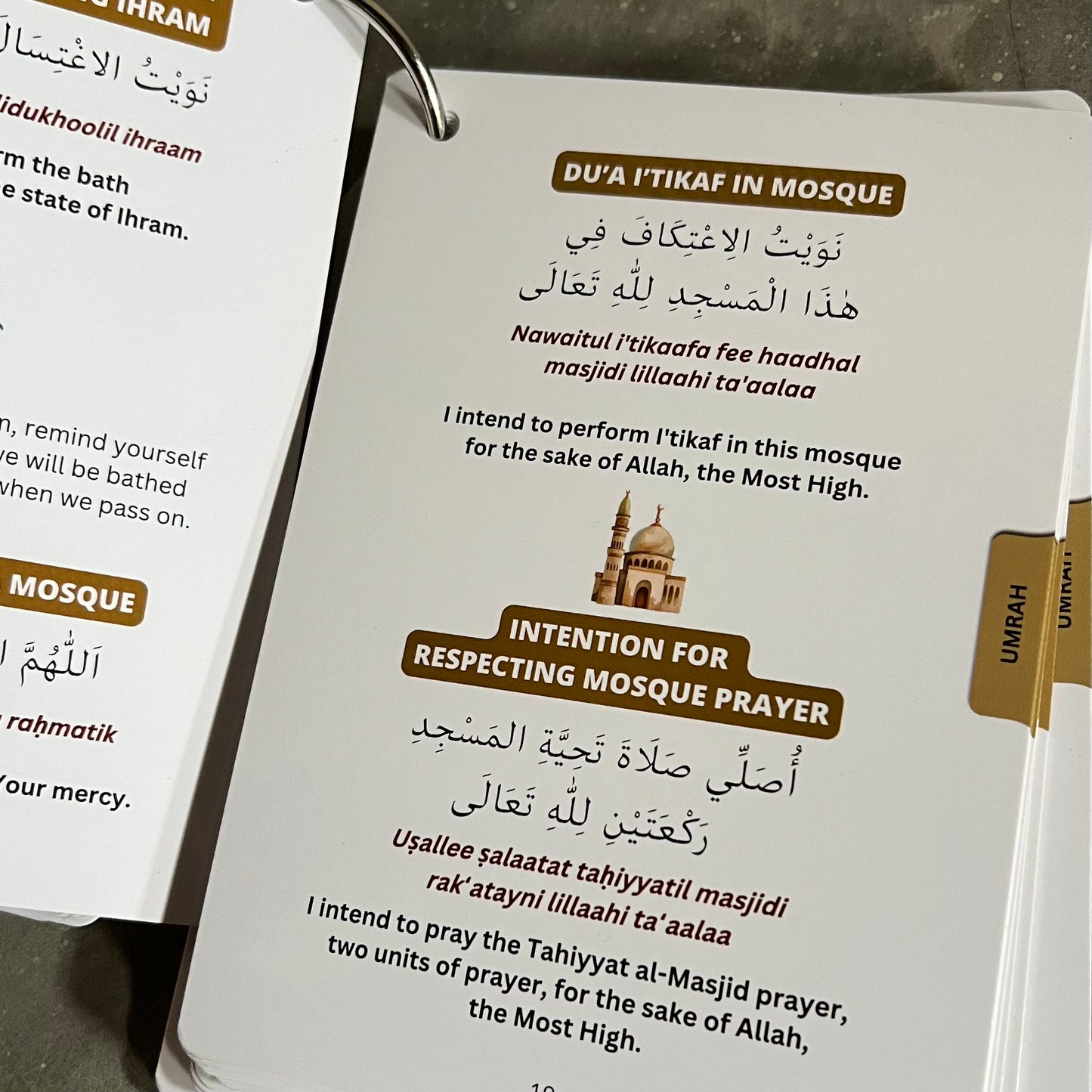 Umrah: Du'a Guide Cards with Lanyard (used books)