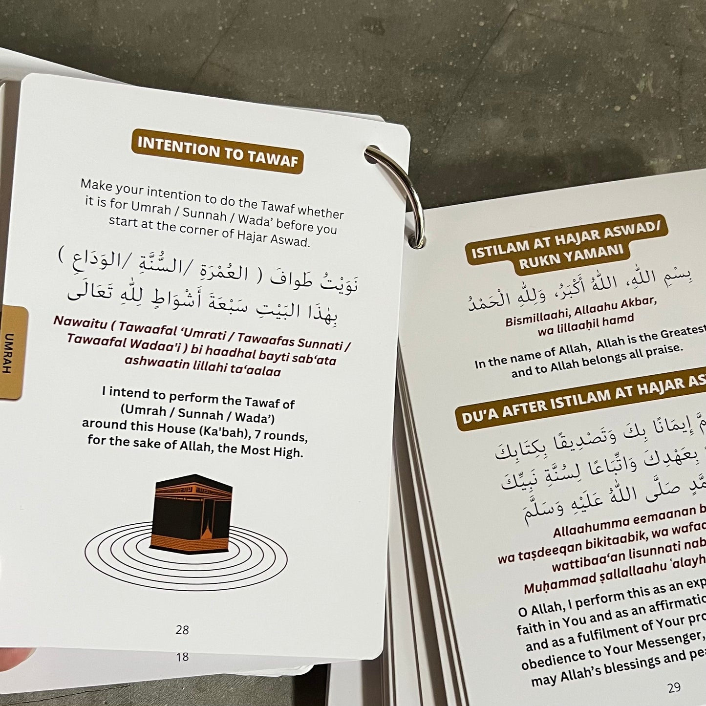 Umrah: Du'a Guide Cards with Lanyard (used books)