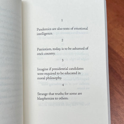 Quarantine Notes: Aphorisms on Morality and Mortality