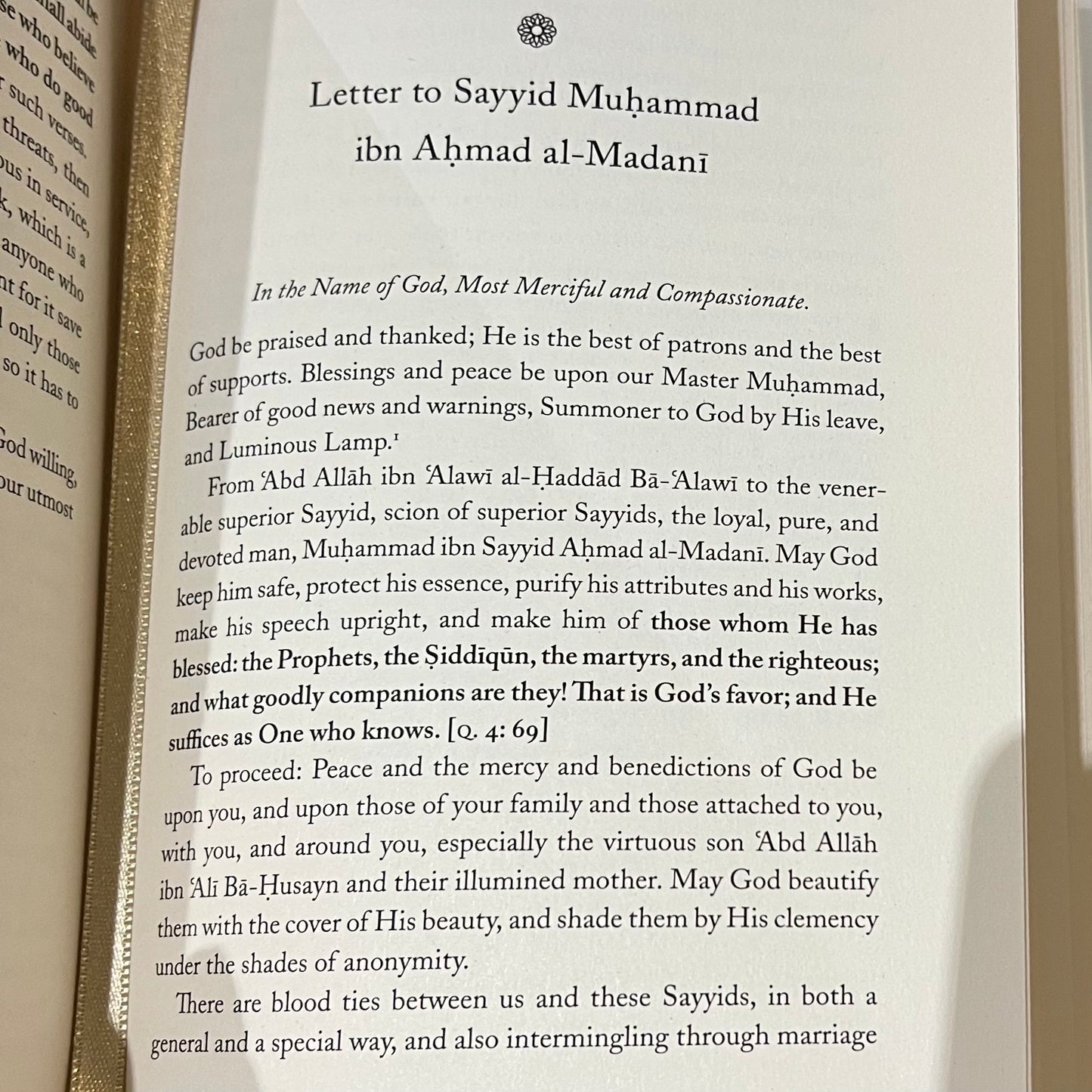 Selected Letters of Imam 'Abdullah ibn 'Alawi al-Haddad