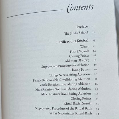 The Shafi'i Manual of Purity, Prayer & Fasting