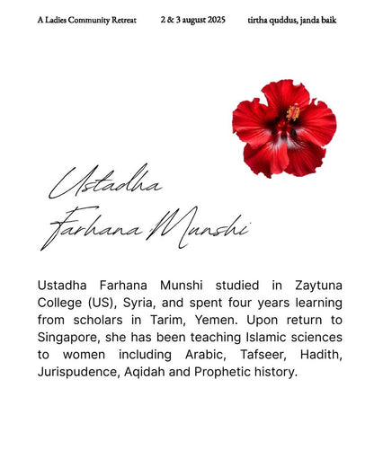 [CLOSED] A 2D1N Ladies Retreat - Saturday 2 August 2025