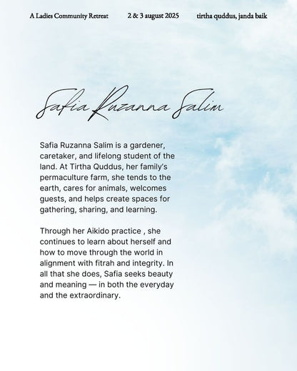 [CLOSED] A 2D1N Ladies Retreat - Saturday 2 August 2025