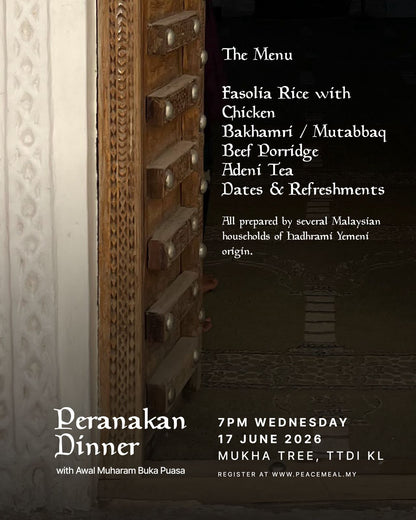 [CLOSED] Peranakan Dinner
With Awal Muharam Buka Puasa