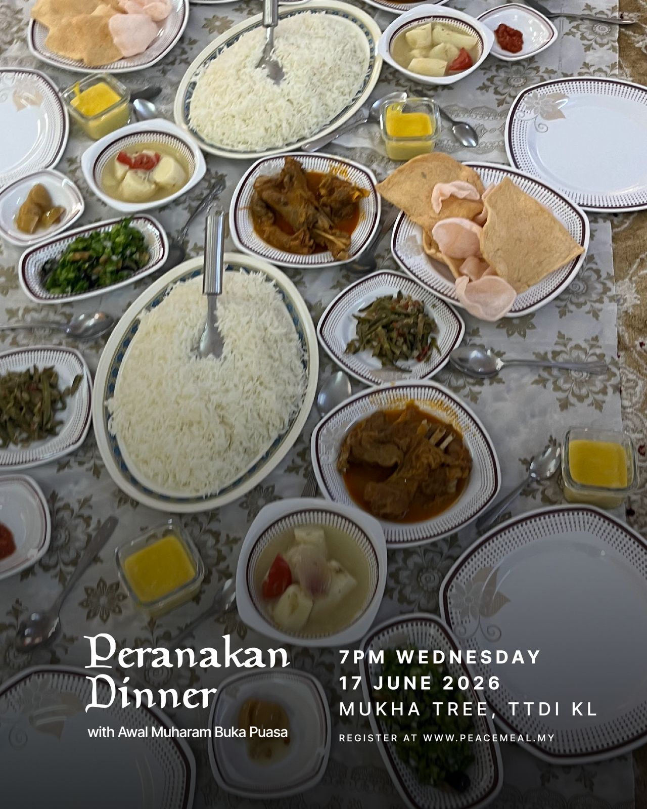 [CLOSED] Peranakan Dinner
With Awal Muharam Buka Puasa