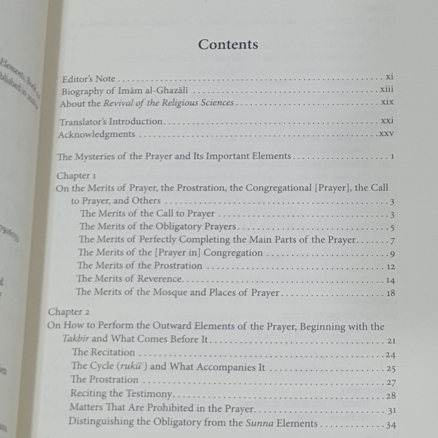 Al-Ghazali: The Mysteries of The Prayer.  Book 4 of the Ihya ulum al-din. The Revival of The Religious Sciences